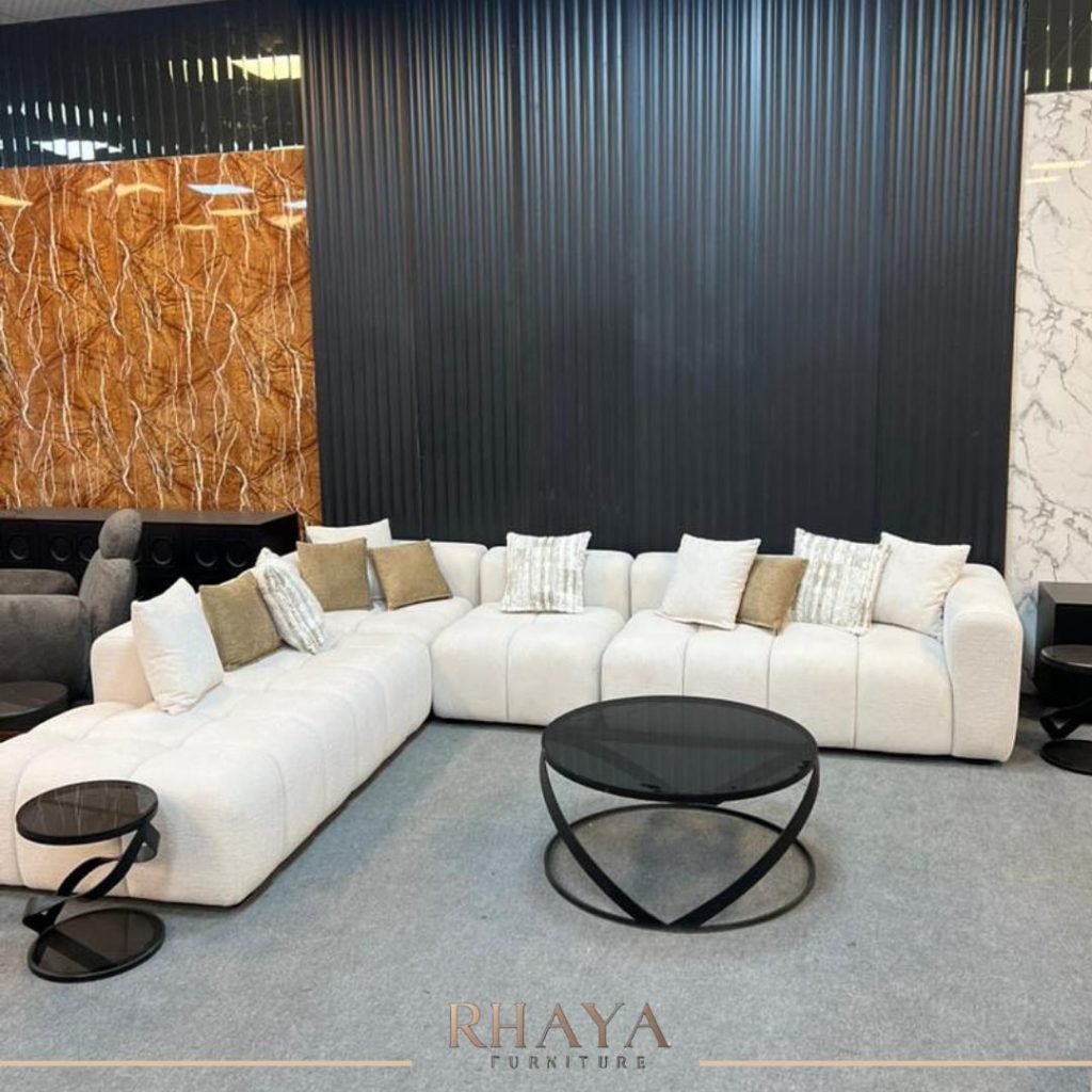 ركنة حرف L مودرن 2026 | أفضل اختيار للريسبشن من Rhaya Furniture