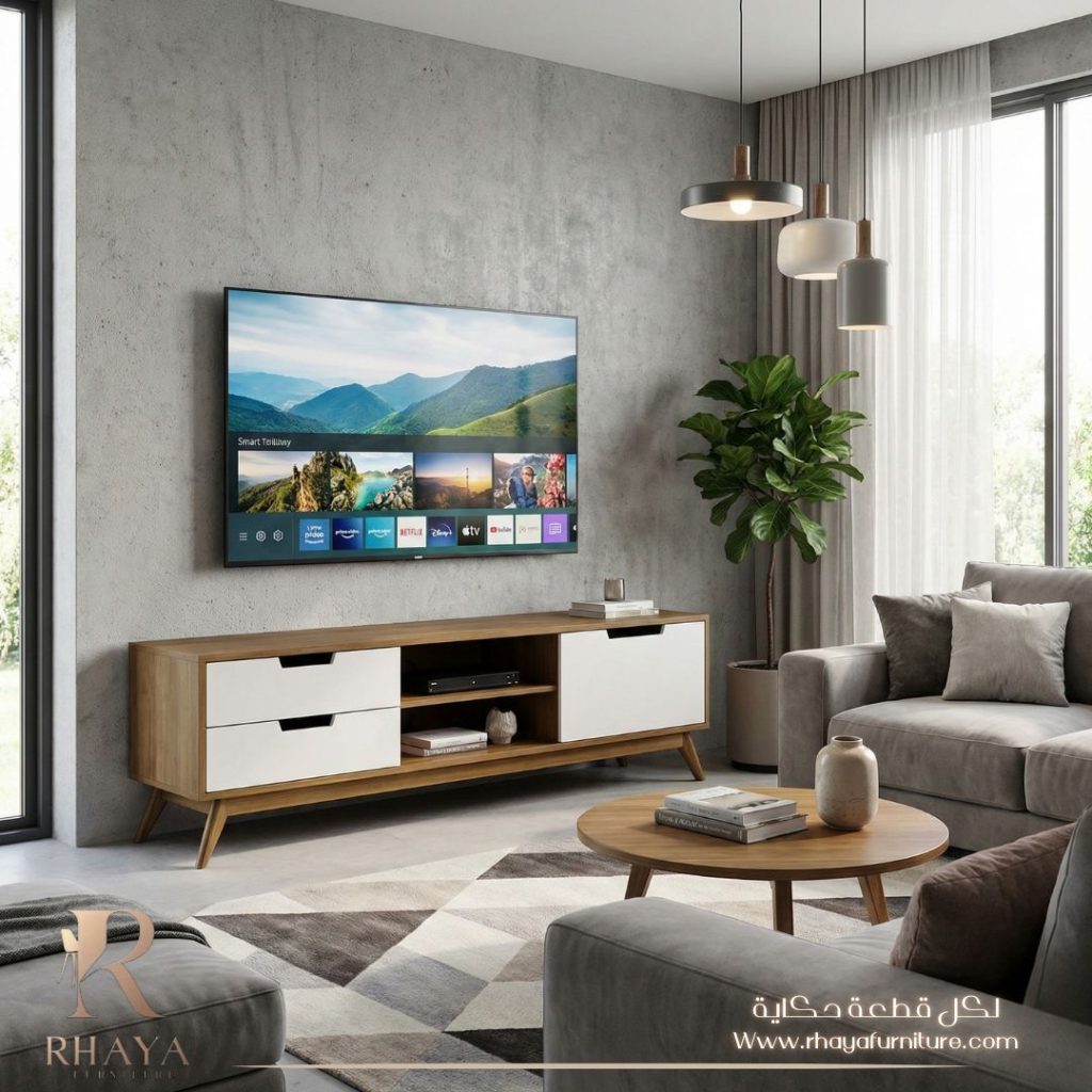 وحدات تلفزيون مودرن 2026 | شياكة وتنظيم من Rhaya Furniture