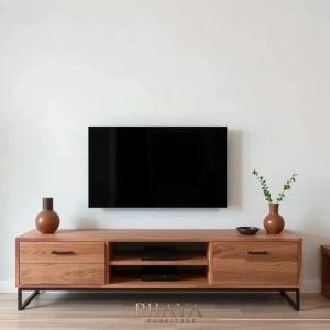 وحدات تلفزيون للمساحات الضيقة | تنظيم وشياكة بدون زحمة