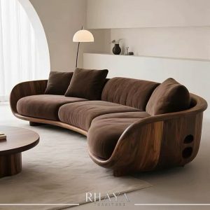 كنبة خشب طبيعي مودرن 2026| لمسة فخامة ودفا في ديكور البيت